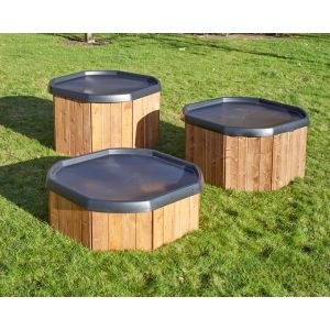 Tuff Spot Tray Wooden Super Store Stands - Set of 3